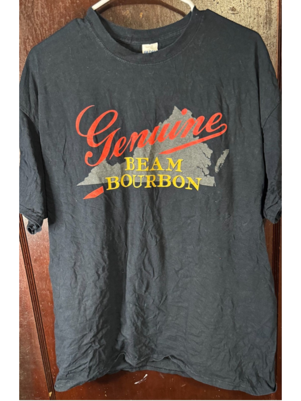 Jim Beam Genuine Bourbon Black T-Shirt Men Size XL